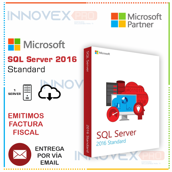 Microsoft SQL Server 2016 Standard Licencia Retail - INNOVEXPRO