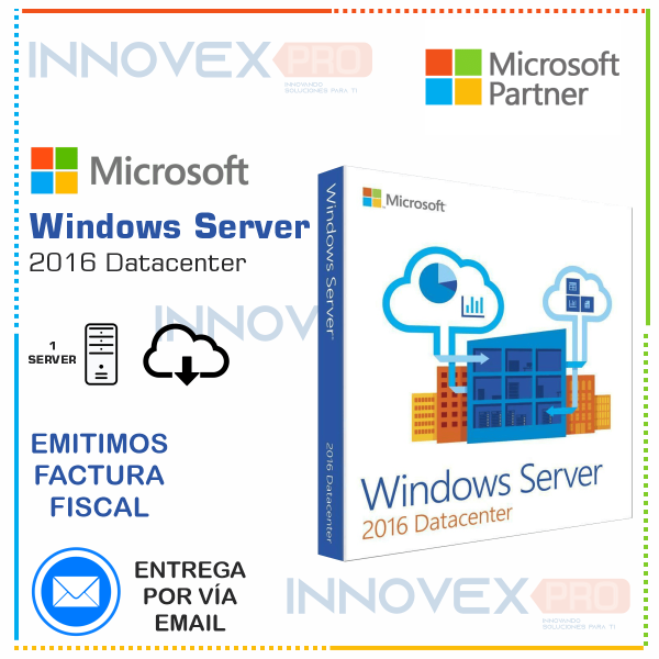 Windows Server 2016 Datacenter Licencia OEM - INNOVEXPRO